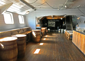 Event hire harbourside Grain Barge 2